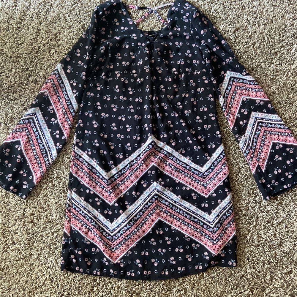 Bell sleeve babydoll dress